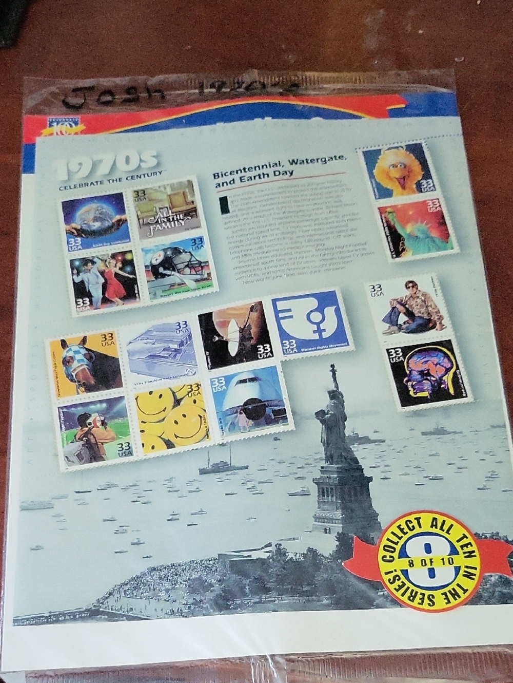 USPS Sheet of 15 Stamps Celebrate the Century 1970s Watergate History 1999 3189
